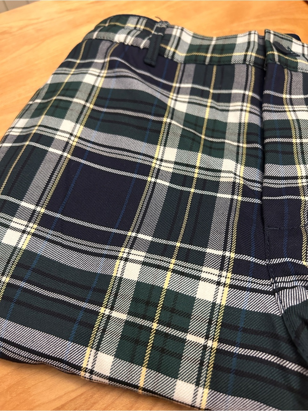 Zara Men's Plaid Pants - Navy & Green